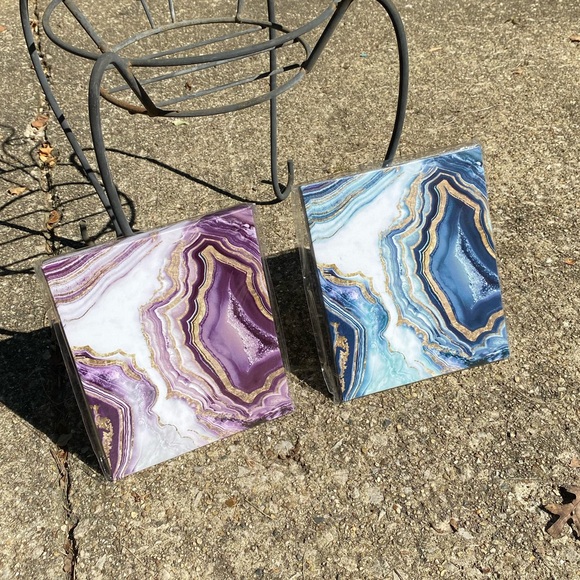 Canvas Print Art 7x6” PURPLE GEODE - Picture 9 of 9